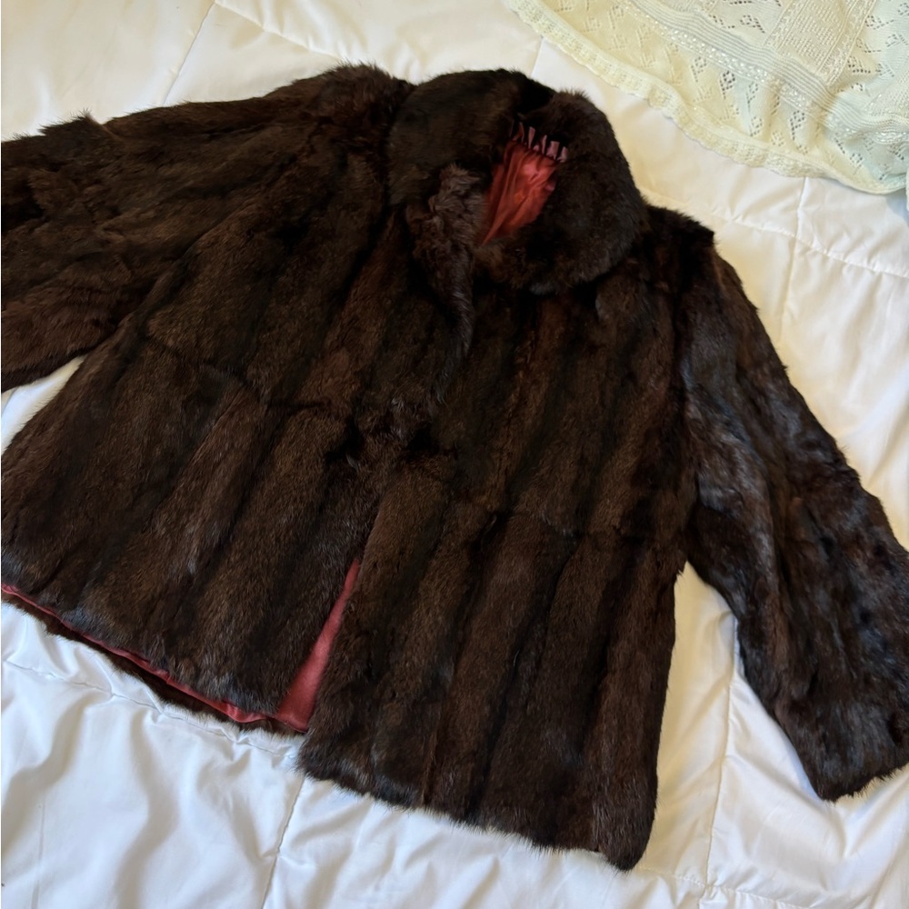 Chic Dark Brown Teddy Jacket - image 1